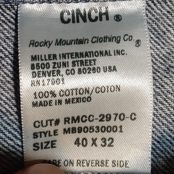 Cinch Men's Western Green Label Jeans 40x32 MB90530001 - Picture 7 of 12